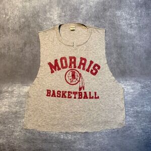 Vintage Sand-Knit Morris Basketball Muscle Tee Shirt‎ Gray XL MacGregor USA Made